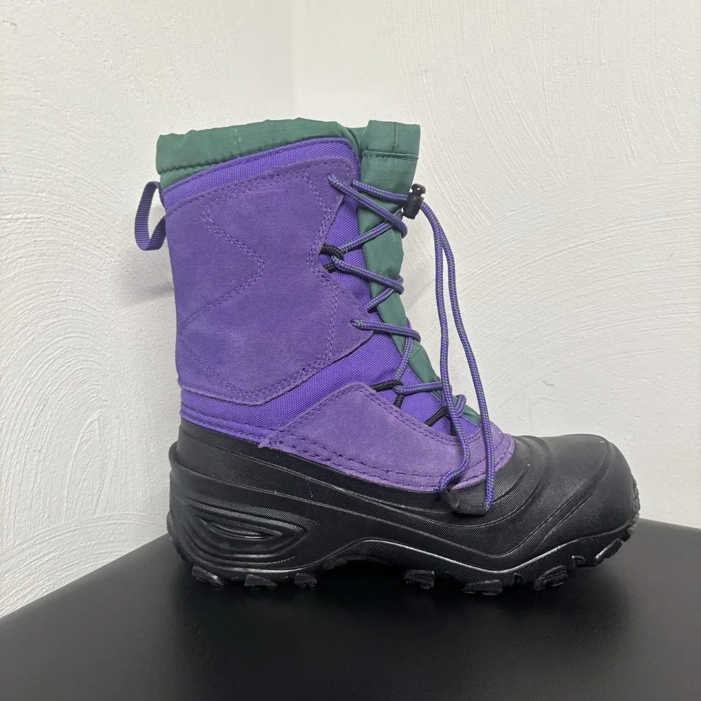 The North Face Kids Alpenglow‎ V Waterproof Winter Boots Children Sz 3 Purple